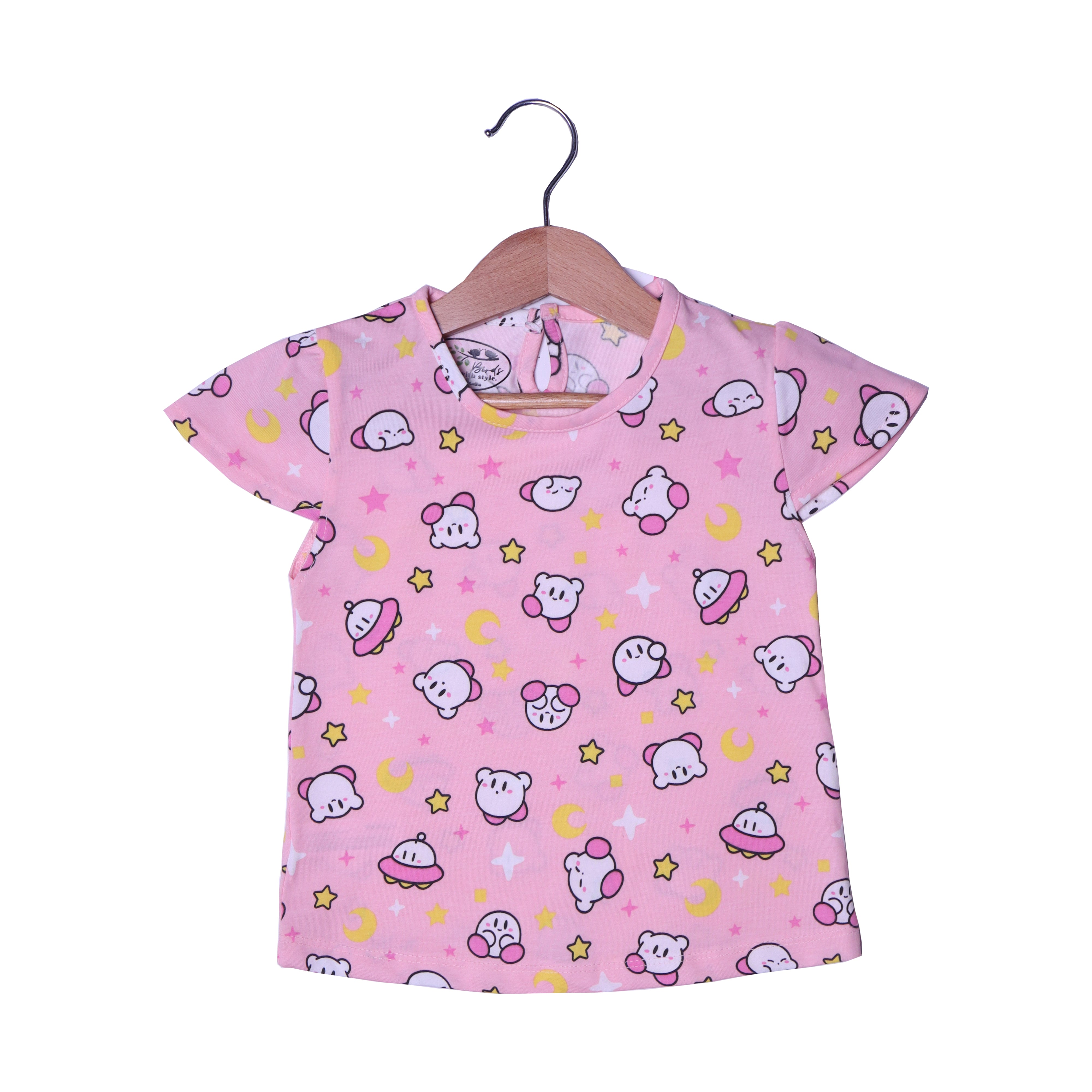 PINK U.F.O PRINTED T-SHIRT TOP FOR GIRLS Secondary image