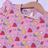 PINK FRUITS PRINTED T-SHIRT TOP FOR GIRLS