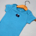 Load image into Gallery viewer, BLUE ELEPHANT PRINT HALF BODY HALF SLEEVES ROMPER
