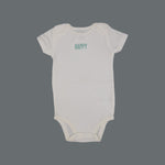 Load image into Gallery viewer, WHITE HAPPY PRINT HALF BODY HALF SLEEVES ROMPER
