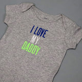 HAZEL GREY I LOVE DADDY PRINT HALF BODY HALF SLEEVES ROMPER