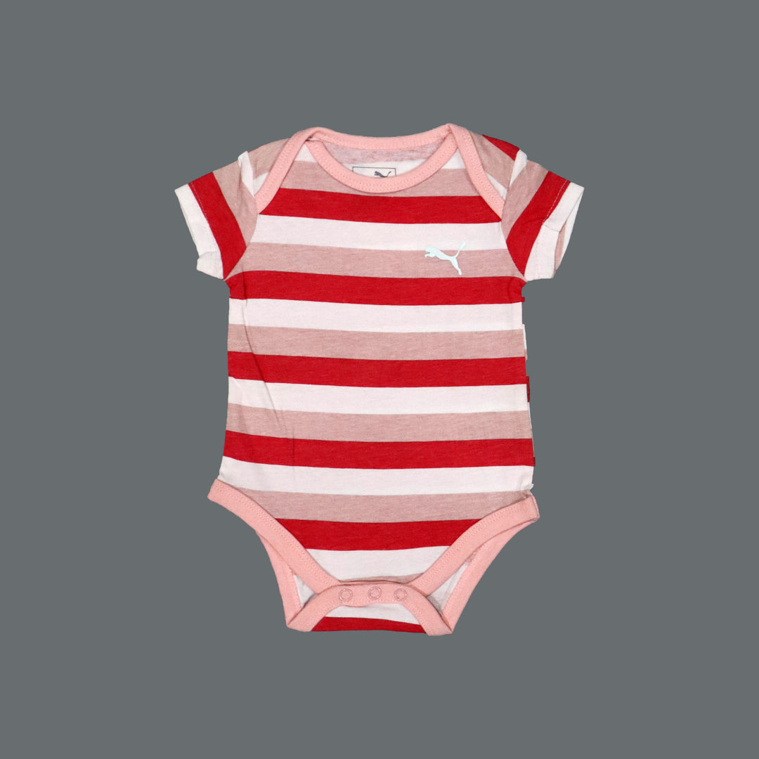 PINK STRIPES HALF BODY HALF SLEEVES ROMPER