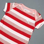 Load image into Gallery viewer, PINK STRIPES HALF BODY HALF SLEEVES ROMPER
