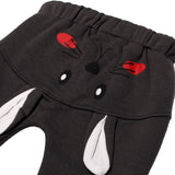 GREY BACK BUNNY FACE JOGGER PANTS TROUSER