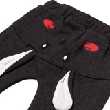 CHARCOAL GREY BACK BUNNY FACE JOGGER PANTS TROUSER