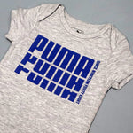 Load image into Gallery viewer, HAZEL GREY PUMA PRINT HALF BODY HALF SLEEVES ROMPER
