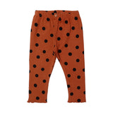 BROWN BIG POLKA DOTS RIB PAJAMA FOR WINTERS