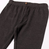 CHARCOAL GREY PLAIN RIB PAJAMA FOR WINTERS