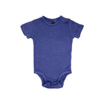 Load image into Gallery viewer, BLUE PLAIN HALF BODY HALF SLEEVES ROMPER
