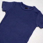 Load image into Gallery viewer, BLUE PLAIN HALF BODY HALF SLEEVES ROMPER
