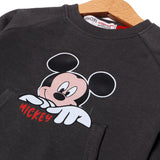 GREY MICKEY MOUSE POCKET & TROUSER PRINTED SUIT