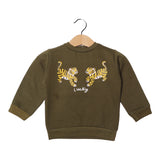 GREEN TIGER LUCKY PRINTED SWEATSHIRT