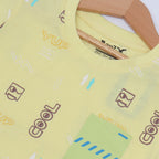 LIME YUP COOL PRINTED HALF SLEEVES T-SHIRT