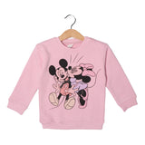 PINK MICKEY & MINNIE PRINTED SWEATSHIRT FOR GIRLS