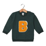 Load image into Gallery viewer, GREEN &quot;B&quot; EMBROIDERED SWEATSHIRT FOR BOYS

