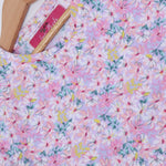 Load image into Gallery viewer, PINK &amp; PURPLE ALL OVER FLOWERS PRINTED T-SHIRT TOP FOR GIRLS
