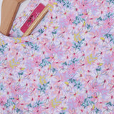 PINK & PURPLE ALL OVER FLOWERS PRINTED T-SHIRT TOP FOR GIRLS