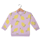 PURPLE LEMON PRINTED SWEATSHIRT FOR GIRLS