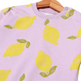 PURPLE LEMON PRINTED SWEATSHIRT FOR GIRLS
