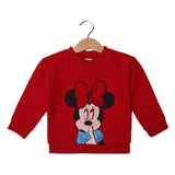 RED MINNIE PRINTED SWEATSHIRT FOR GIRLS