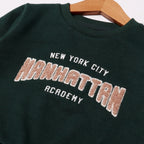 GREEN MANHATTAN ACADEMY EMBROIDERED SWEATSHIRT FOR BOYS