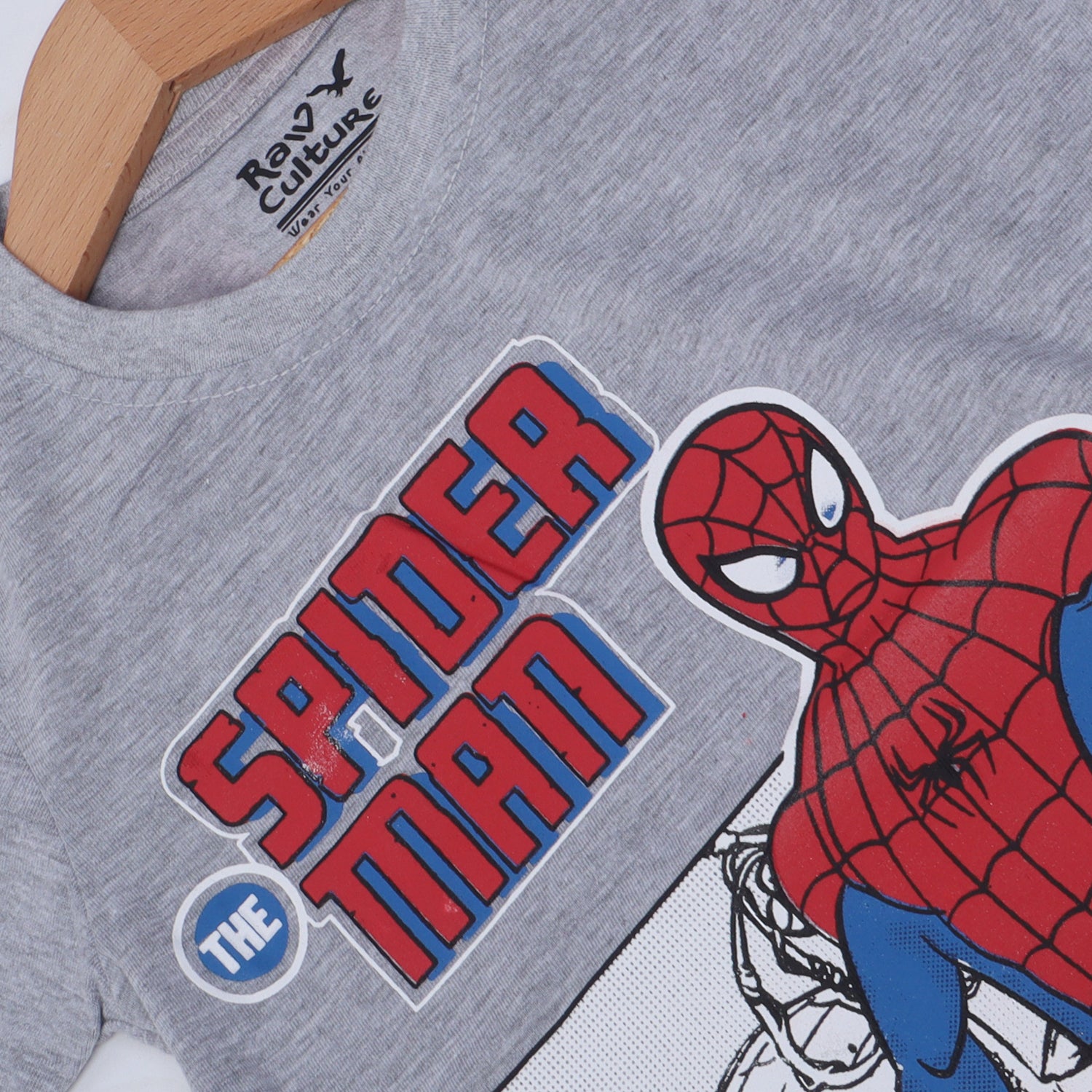 HAZEL GREY SPIDER MAN PRINTED HALF SLEEVES T-SHIRT Secondary image