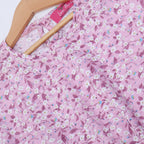 PURPLE FLOWERS PRINTED T-SHIRT TOP FOR GIRLS