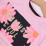 BABY PINK SERIOUSLY COOL PRINTED T-SHIRT TOP FOR GIRLS