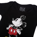Load image into Gallery viewer, BLACK MICKEY MOUSE PRINTED HALF BODY HALF SLEEVES ROMPER
