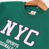 GREEN "NYC" SPORTS PRINTED SWEATSHIRT FOR BOYS