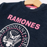 NAVY BLUE RAMONES PRINTED SWEATSHIRT FOR GIRLS