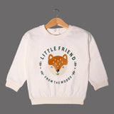 WHITE FOX LITTLE FRIEND PRINTED SWEATSHIRT FOR GIRLS