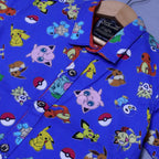 ROYAL BLUE CARTOONS PRINT HALF SLEEVES SHIRT FOR BOYS