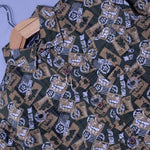 Load image into Gallery viewer, GREEN FIRST CLASS PRINT FULL SLEEVES SINGLE POCKET SHIRT
