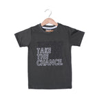 DARK GREEN TAKE THE CHANCE PRINTED T-SHIRT FOR BOYS