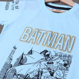 SKY BLUE BAT-MAN PRINTED HALF SLEEVES T-SHIRT