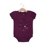 DARK PURPLE RABBIT CATCH ME HALF BODY HALF SLEEVES ROMPER