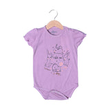 LIGHT PURPLE RABBIT CATCH ME HALF BODY HALF SLEEVES ROMPER