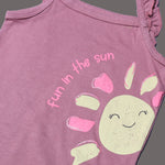 Load image into Gallery viewer, BLUSH PINK FUN IN THE SUN PRINTED HALF BODY HALF SLEEVES ROMPER
