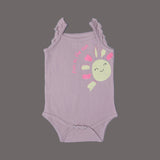 SALMON PINK FUN IN THE SUN PRINTED HALF BODY HALF SLEEVES ROMPER