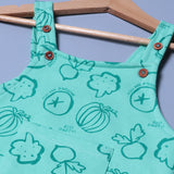 LIGHT GREEN VEGETABLES PRINTED COTTON TERRY FABRIC DUNAGREE