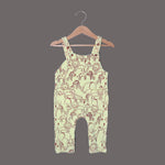 Load image into Gallery viewer, YELLOW ANIMALS PRINTED COTTON TERRY FABRIC DUNAGREE
