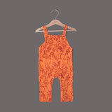ORANGE ANIMALS PRINTED COTTON TERRY FABRIC DANGREE