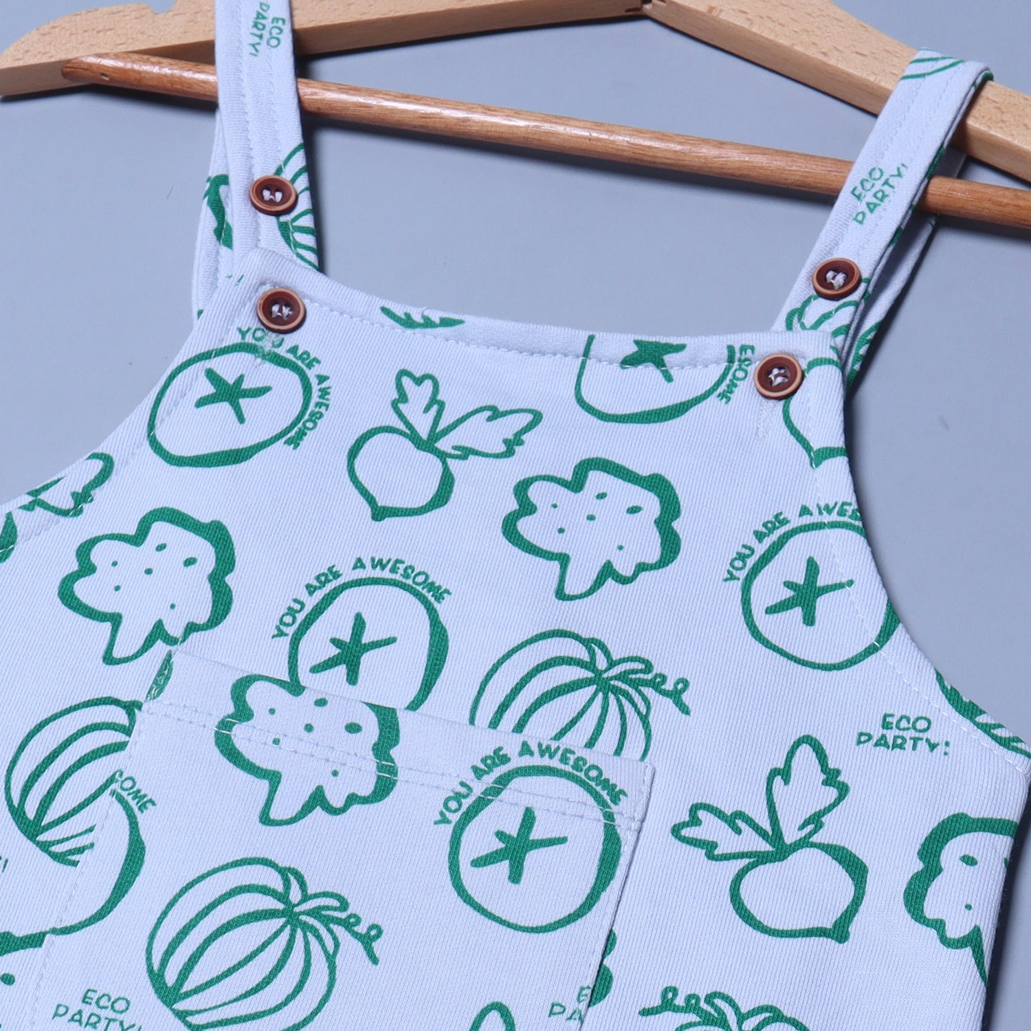 ASH BLUE VEGETABLES PRINTED COTTON TERRY FABRIC DUNAGREE Secondary image