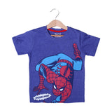PURPLE SPIDER-MAN PRINTED HALF SLEEVES T-SHIRT