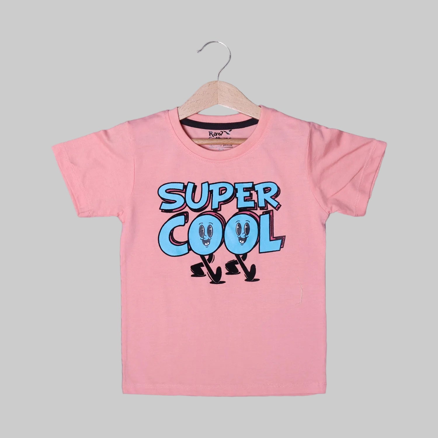 PINK SUPER COOL PRINTED HALF SLEEVES T-SHIRT