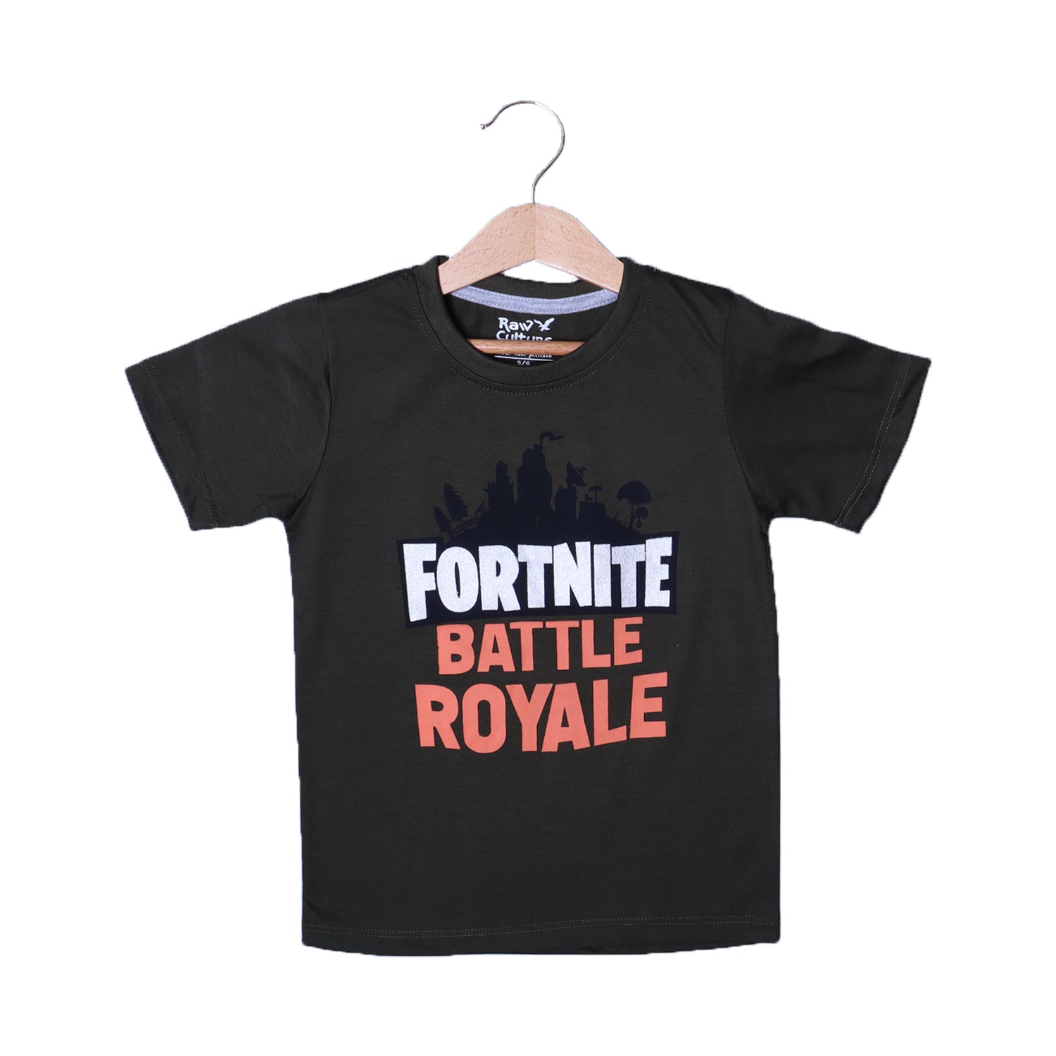 GREEN FORTNITE BATTLE PRINTED HALF SLEEVES T-SHIRT Secondary image
