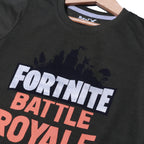 GREEN FORTNITE BATTLE PRINTED HALF SLEEVES T-SHIRT