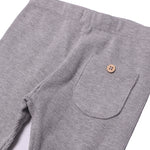 Load image into Gallery viewer, HAZEL GREY PLAIN WITH BACK POCKET RIBBED FABRIC PAJAMA TROUSER
