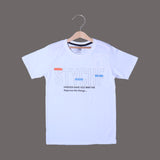 WHITE STYCHF PRINTED HALF SLEEVES T-SHIRT